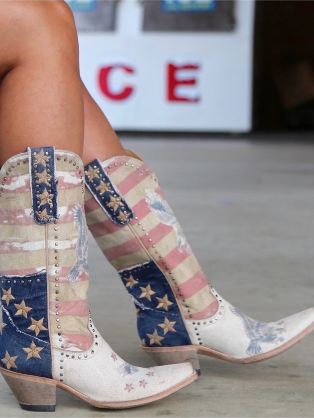 Old Gringo Patriotic Embroidered cowboy Boots size 6 - Red, White, Blue